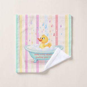 Personalized Rubber Duckie Kids  Wash Cloth