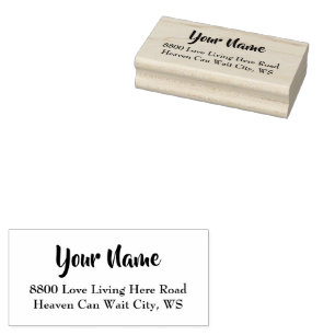 Personalized Rubber Name and Address Stamp