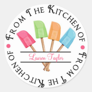 Personalized Rubber Spatula Baking Stickers