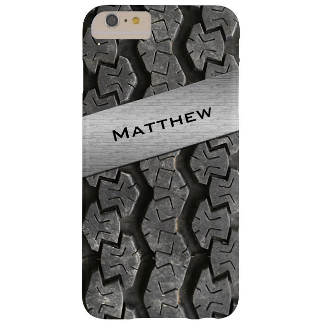 Personalized Rubber Tire Treads iPhone 6 Plus Case (Back)