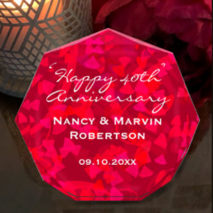 Personalized Ruby 40th Anniversary Keepsake Gift Photo Block