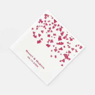 Personalized Ruby Confetti 40th Anniversary Party Napkin