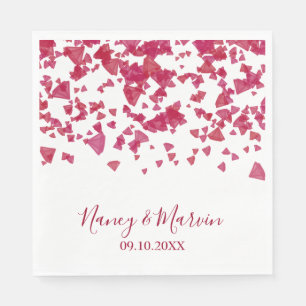 Personalized Ruby Confetti 40th Anniversary Party Napkin