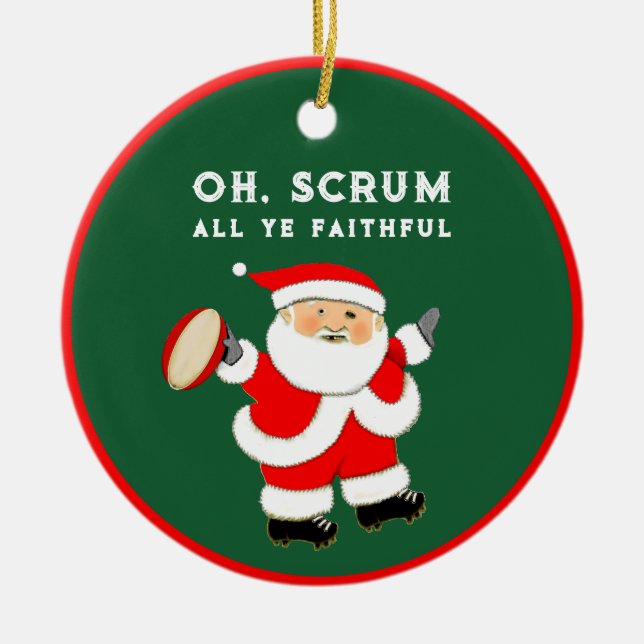 Personalized Rugby 2022 Collectable Ceramic Ornament (Front)