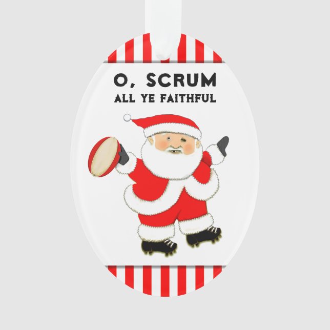 Personalized Rugby Collectable Ornament (Front)