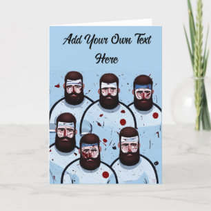 Personalized Rugby Greeting Card