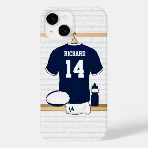 Personalized Rugby Jersey in locker room Case-Mate iPhone 14 Case