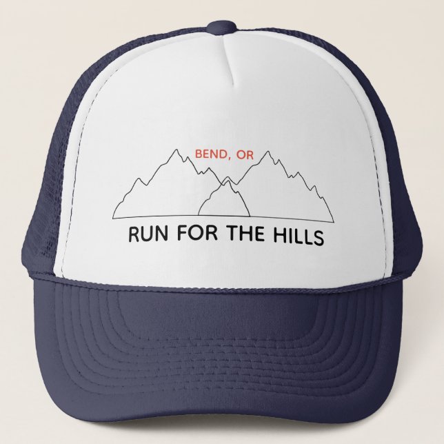 Personalized Run for the Hills trucker hat (Front)