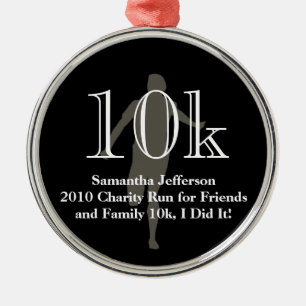 Personalized Runner 10k Cross-Country Keepsake Metal Ornament