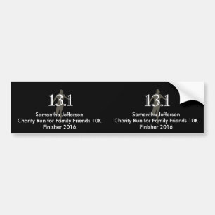 Personalized Runner 13.1 Half Marathon Keepsake Bumper Sticker