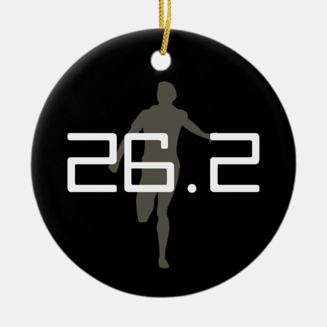 Personalized Runner Marathon Keepsake Ornament (Front)