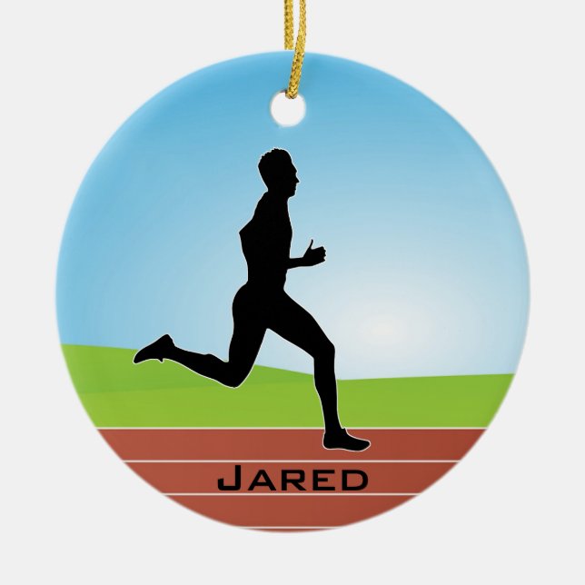 Personalized Runner Ornament (Front)