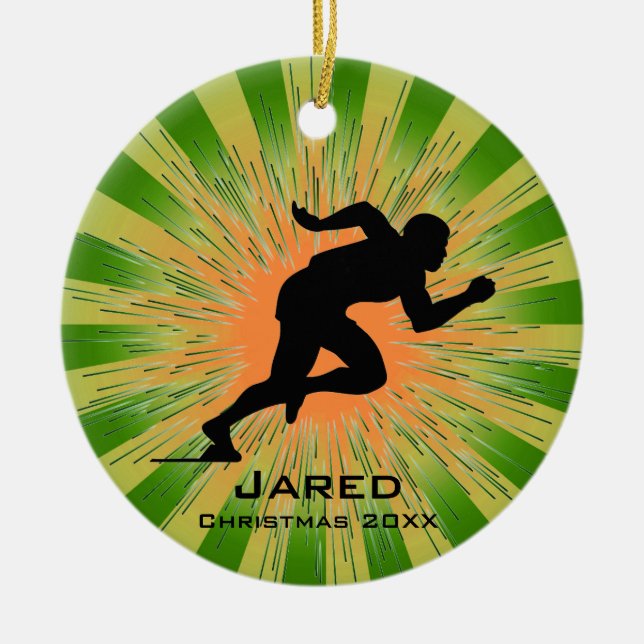 Personalized Runner Ornament (Front)