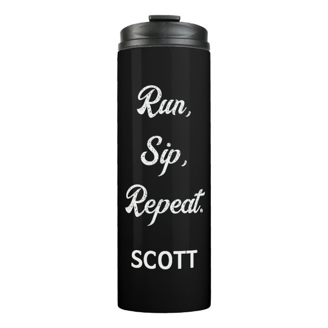 Personalized Runner Water Bottle Custom Name  (Front)