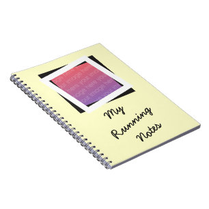 Personalized Running Add Photo and Text Notebook