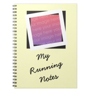 Personalized Running Add Photo and Text Notebook