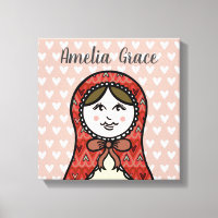 Personalized Russian Nesting Doll Matryoshk Canvas