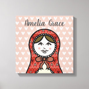 Personalized Russian Nesting Doll Matryoshk Canvas