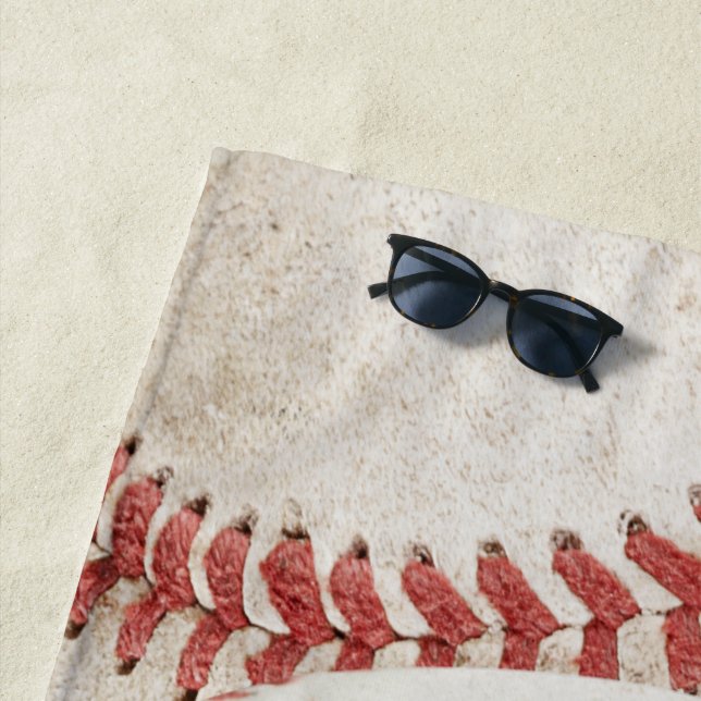 Personalized rustic baseball modern elegant Trendy Beach Towel (In Situ)