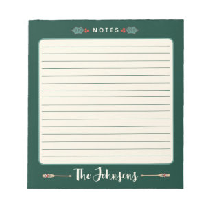 Personalized Rustic Christmas Camping Lake Notepad