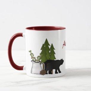 Personalized Rustic Country Bear Mountain Mug