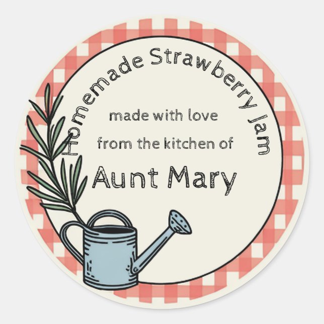 Personalized Rustic Countrycore Canning Labels (Front)