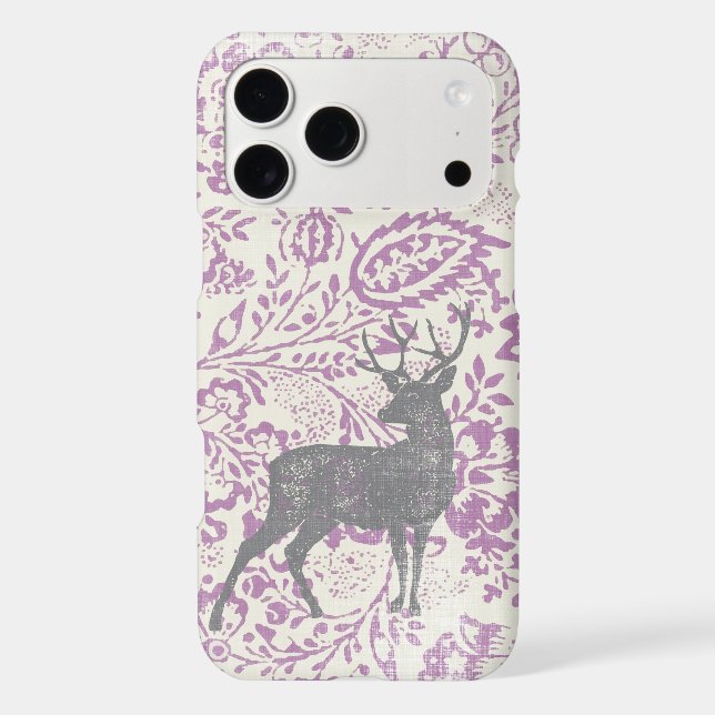 Personalized Rustic Deer Vintage Floral Geometric (Back)