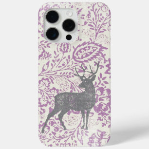 Personalized Rustic Deer Vintage Floral Geometric iPhone 15 Pro Max Case