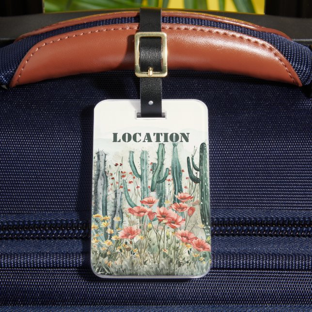 Personalized Rustic Desert Luggage Tag (Front Insitu 2)