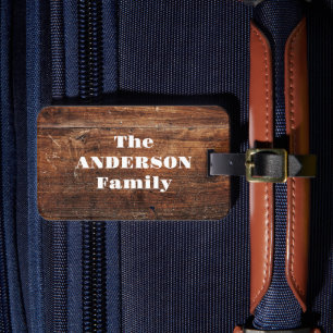 Personalized Rustic Design Luggage Tag