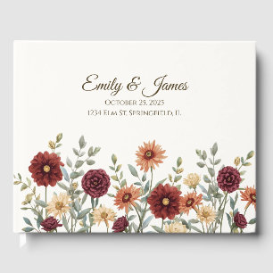 Personalized Rustic Fall Wedding Guest Book 