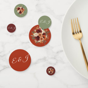 Personalized Rustic Fall Wedding Table Confetti