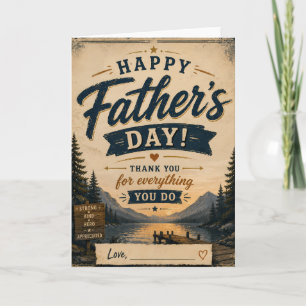 Personalized Rustic Father’s Day Card