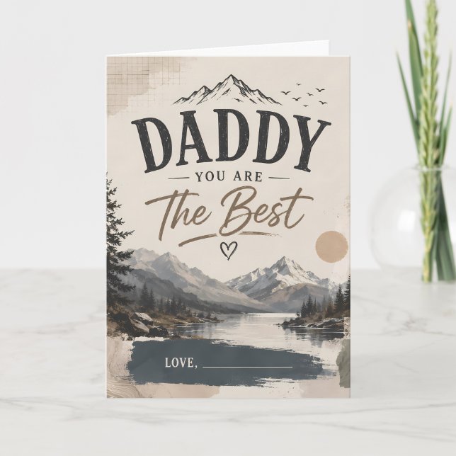 Personalized Rustic Father’s Day Greeting Card (Front)