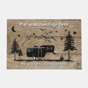 Personalized Rustic Fifth Wheel Doormat