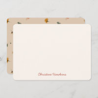 Personalized Rustic Floral Wildflower Stationery
