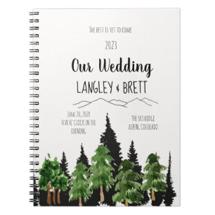 Personalized Rustic Forest Wedding Planner Notebook