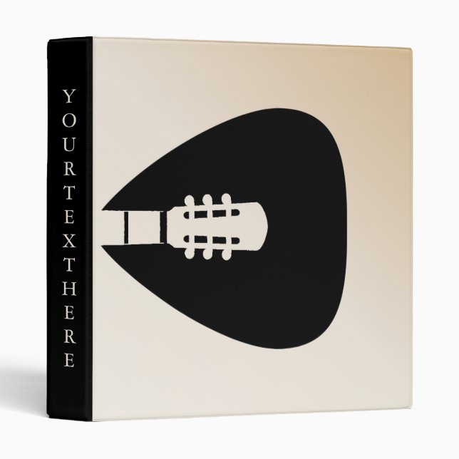 Personalized Rustic guitar Binder (Front/Spine)