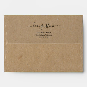 Personalized Rustic Kraft Paper Background Envelope