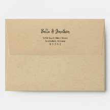 Personalized Rustic Kraft Paper Background Wedding