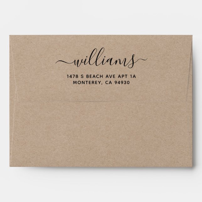 Personalized Rustic Kraft Paper With Your Logo Envelope (Back (Top Flap))
