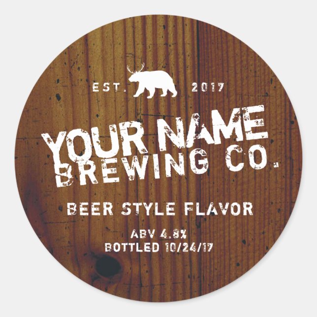 Personalized Rustic Labels - Add your own words (Front)