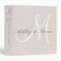 Personalized Rustic Linen with White Monogram