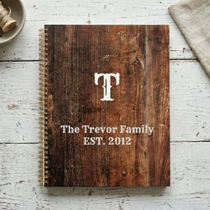 Personalized Rustic Old Wood Planner