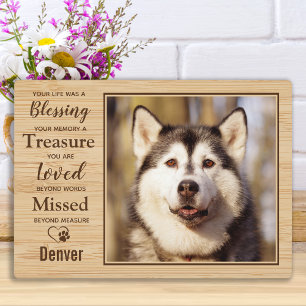 Personalized Rustic Pet Memorial Plaque