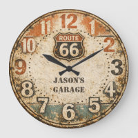 Personalized Rustic Route 66 Weathered Art