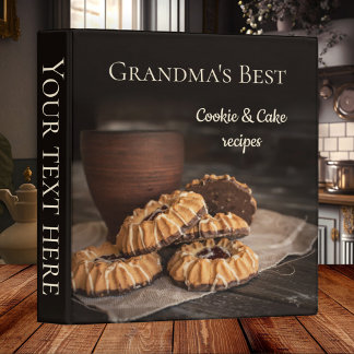 Personalized Rustic Sweet Baking Recipe Binder