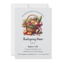 Personalized Rustic Thanksgiving Dinner Invitation