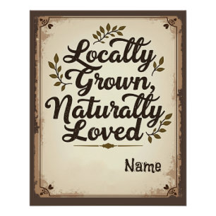 Personalized Rustic Wall Décor Poster