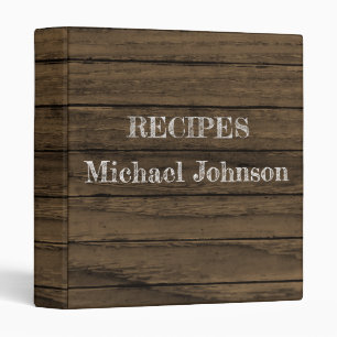 Personalized Rustic Wood  Binder